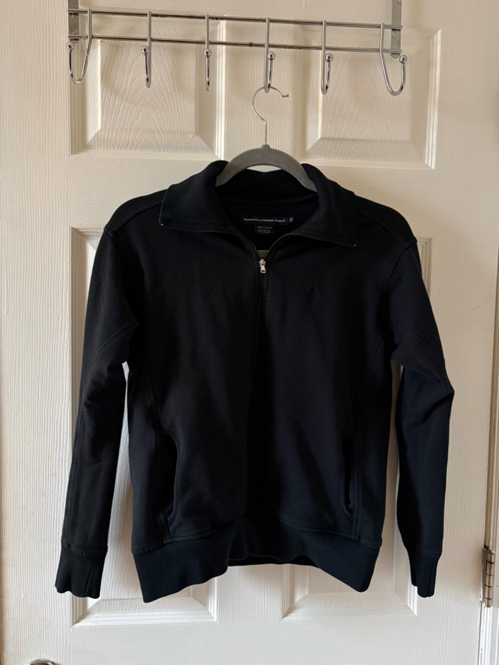 Men's Black Quarter-Zip Sweater